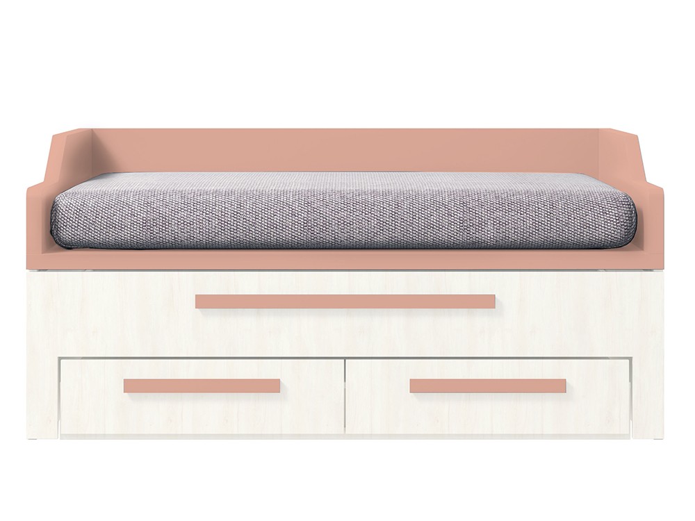 Compacta Sofá con deslizante y dos cajones Tegar Mobel - 3