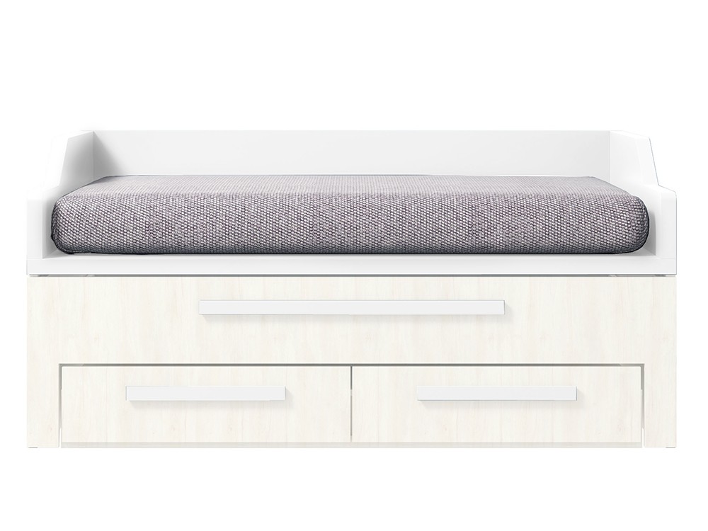 Compacta Sofá con deslizante y dos cajones Tegar Mobel - 5