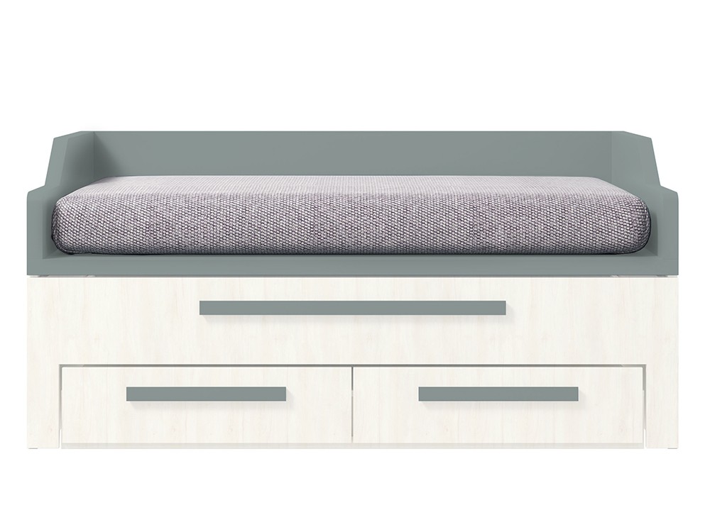 Compacta Sofá con deslizante y dos cajones Tegar Mobel - 1