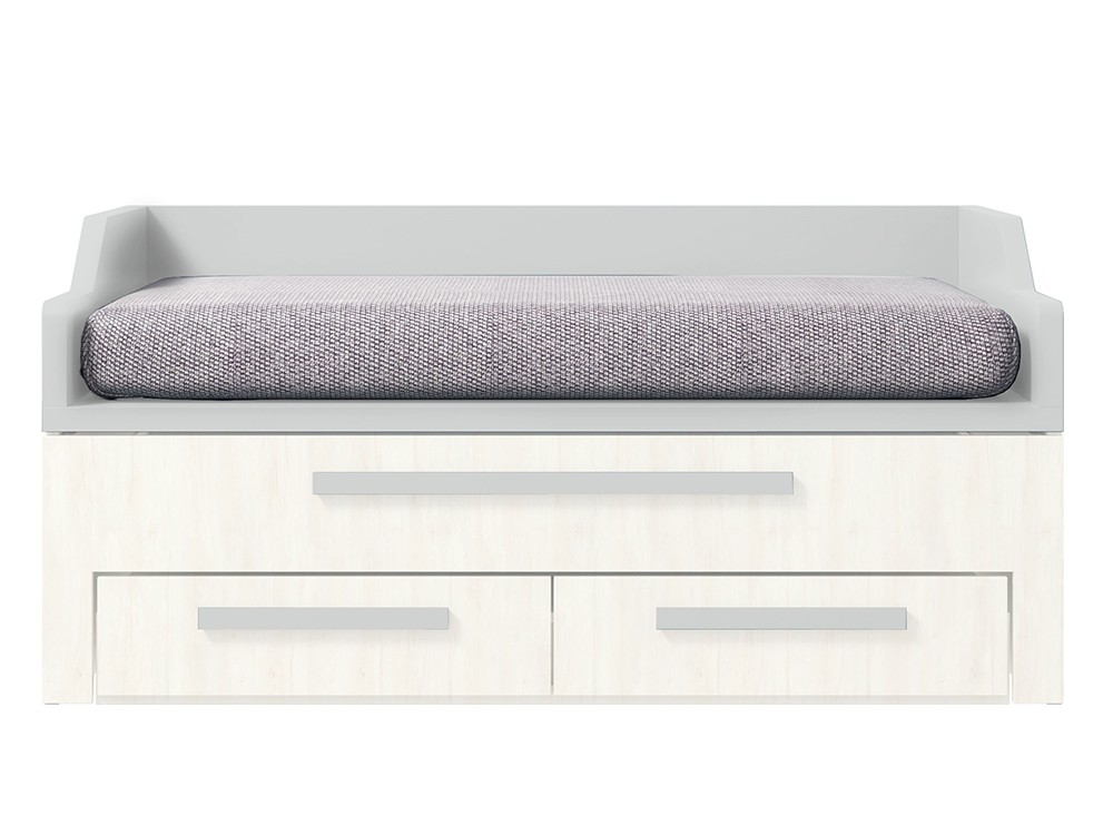 Compacta Sofá con deslizante y dos cajones Tegar Mobel - 6