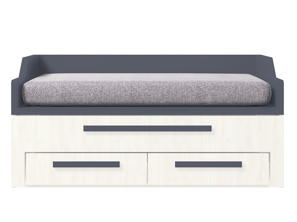 Compacta Sofá con deslizante y dos cajones Tegar Mobel - 7