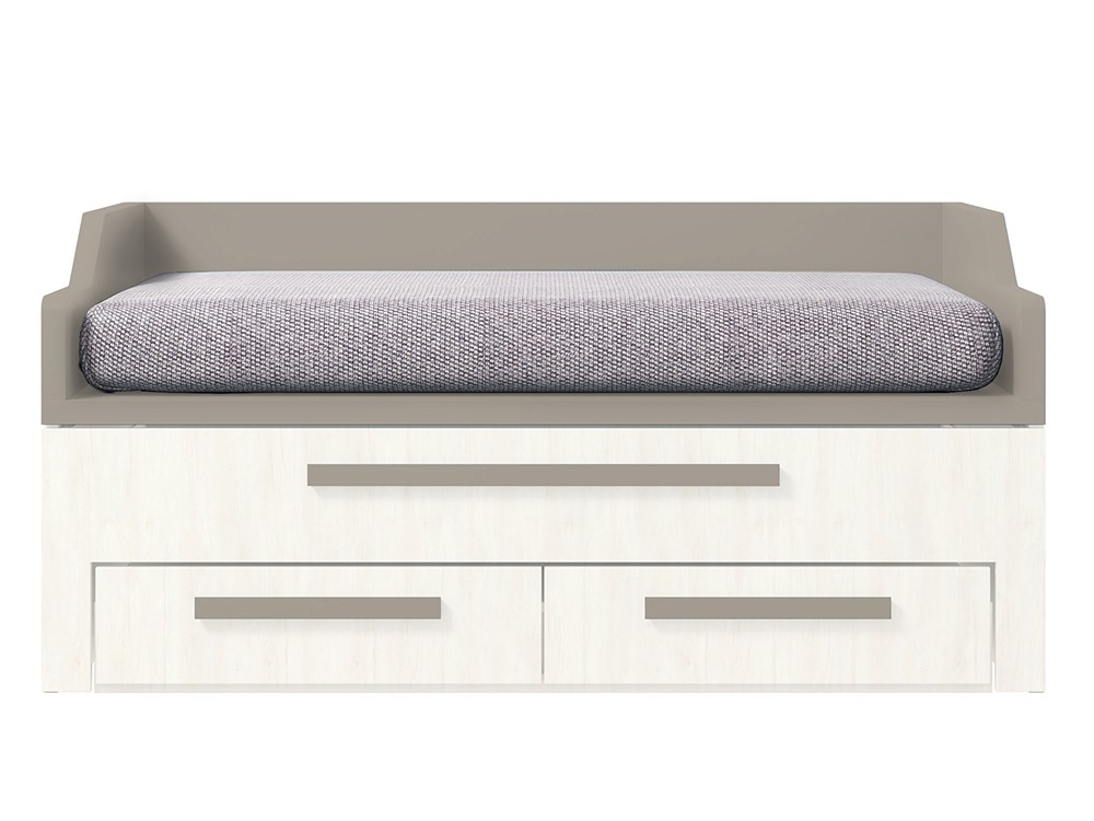 Compacta Sofá con deslizante y dos cajones Tegar Mobel - 2