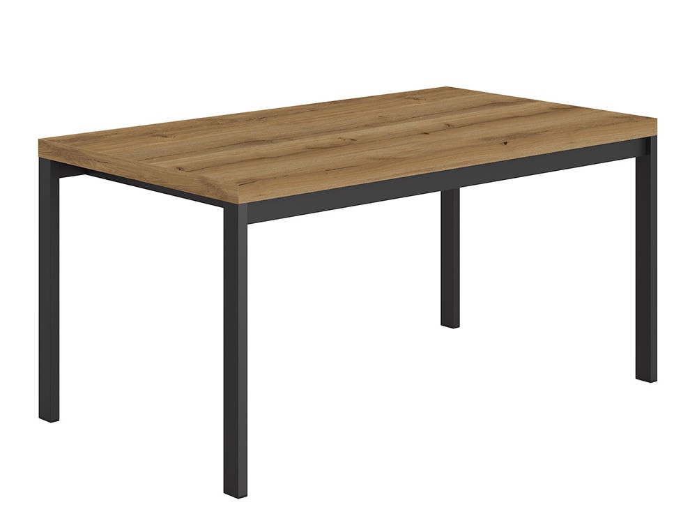 Mesa de comedor fija con estructura de metal y sobre de madera Muss de Tegar Mobel - 1