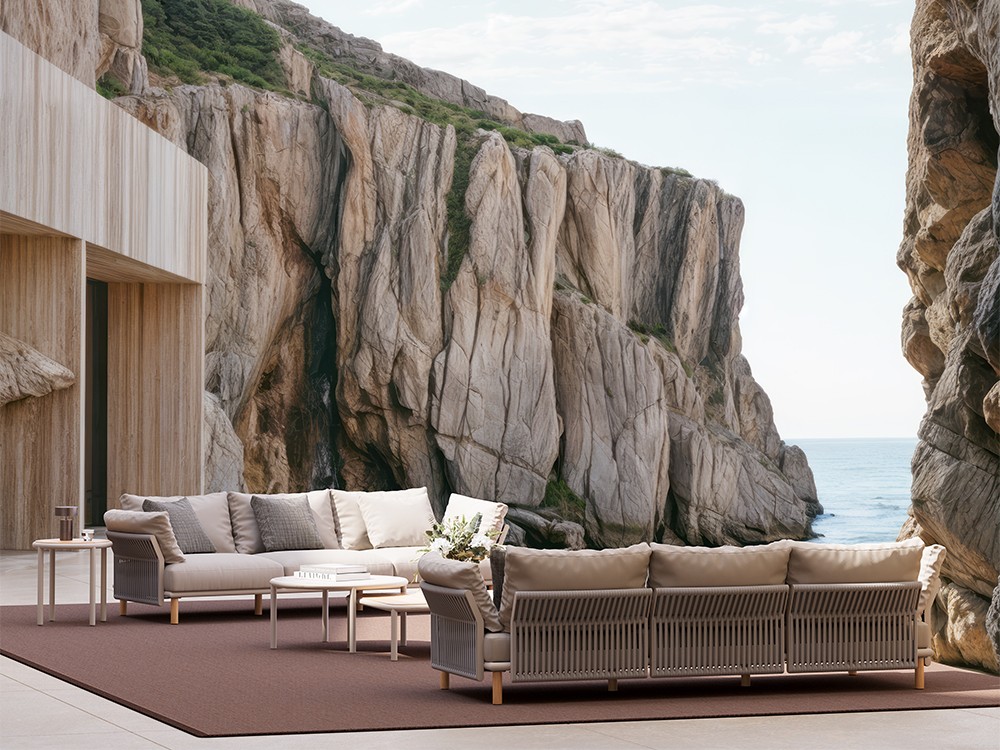 Sofá para salón exterior de dos o tres plazas Tempo de SKLD - 1