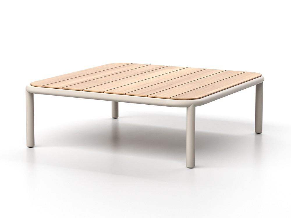 Mesa de centro cuadrada o rectangular para salón exterior de teca o dekton Tempo de SKLD - 2