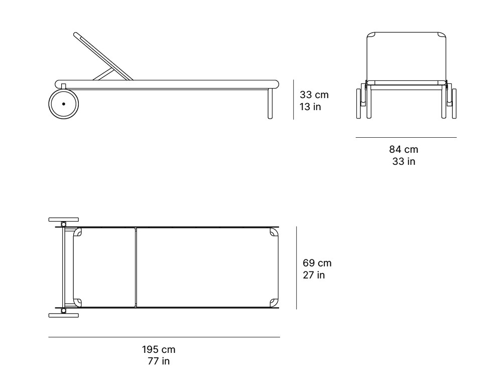 Tumbona reclinable Tempo de SKLD - 3