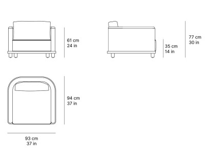 Sillón para salón exterior Umbra de SKLD - 3