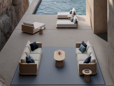 Sofá de dos o tres plazas para salón exterior Umbra de SKLD - 6