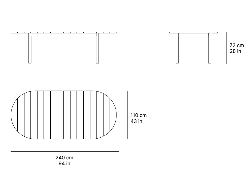 Mesa ovalada de comedor Umbra de SKLD - 3