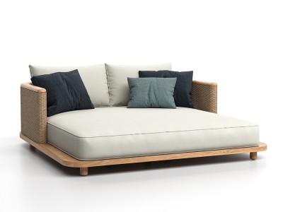 Daybed de madera de teca y fibra Umbra de SKLD - 2