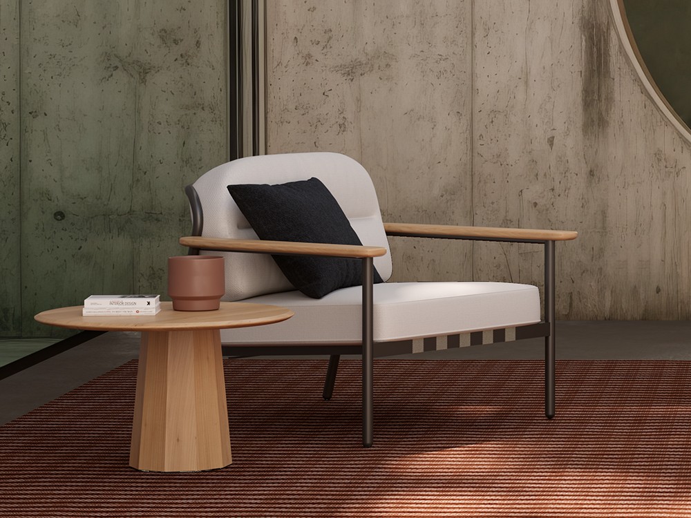 Mesa auxiliar para salón exterior Lacus Teca de SKLD - 1