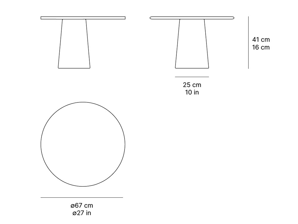 Mesa auxiliar para salón exterior Lacus Teca de SKLD - 4