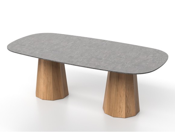 Mesa de comedor exterior ovalada Lacus Dekton de SKLD - 1