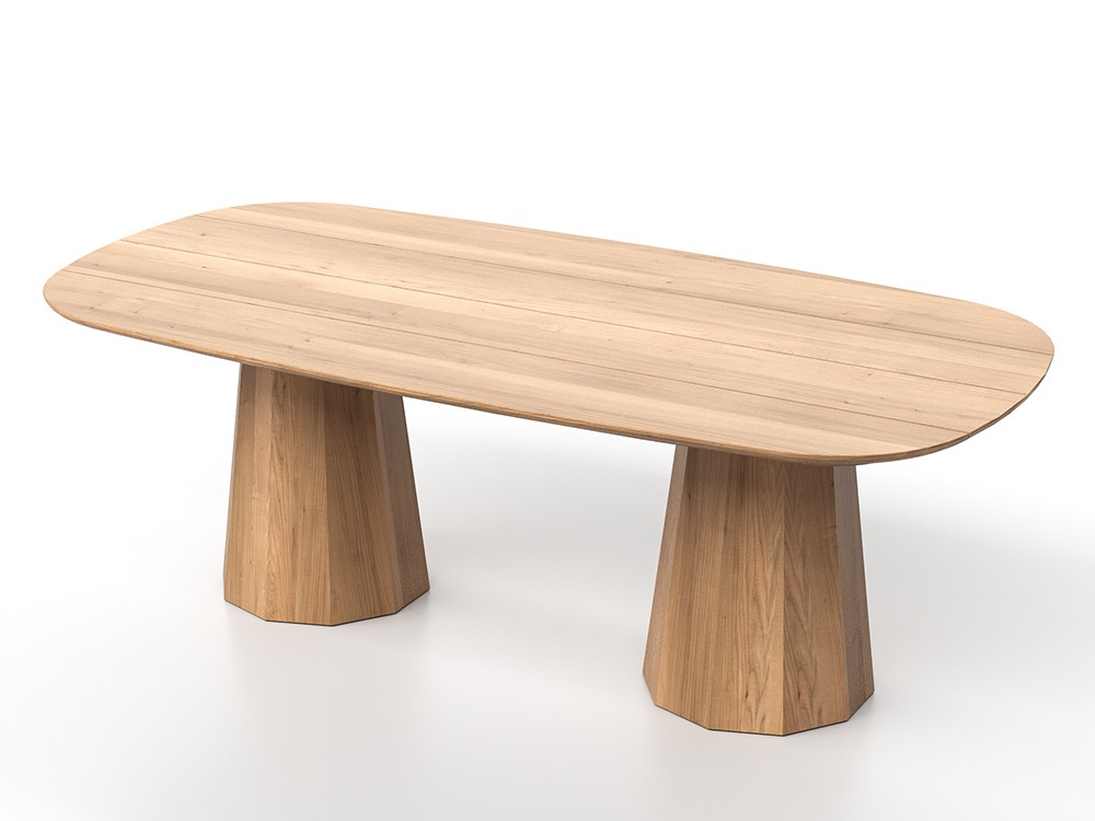 Mesa ovalada de comedor para jardín Lacus Teca de SKLD - 3