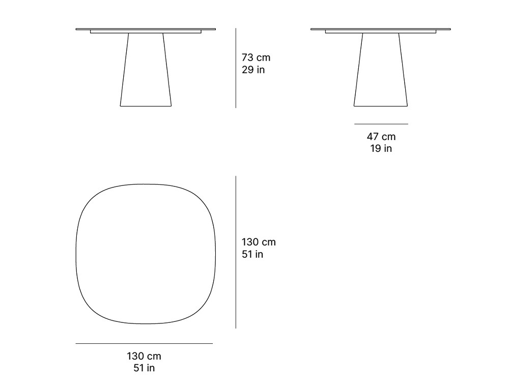 Mesa cuadrada para comedor de jardín Lacus  Teca de SKLD - 4