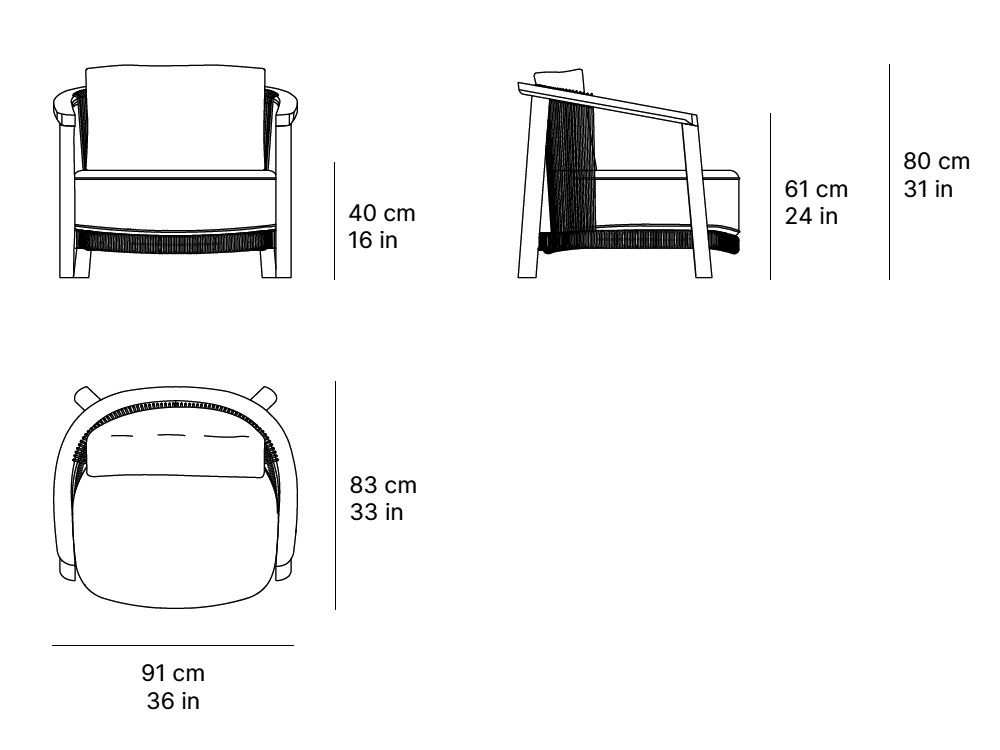 Sillón para salón exterior Lenis de SKLD muebles de jardín - 3