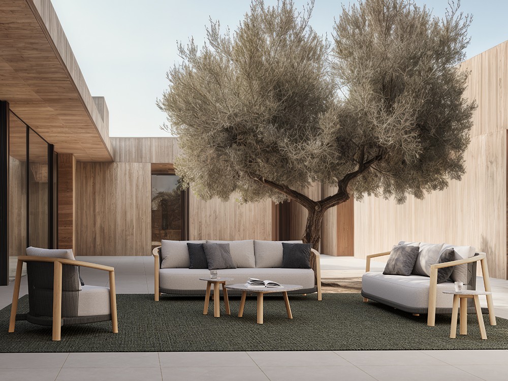 Sofá de dos o tres plazas para salón exterior Lenis de SKLD muebles de jardín - 1