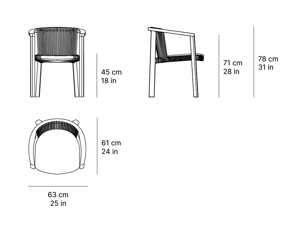 Silla para comedor exterior Lenis de SKLD muebles premium de jardín - 3
