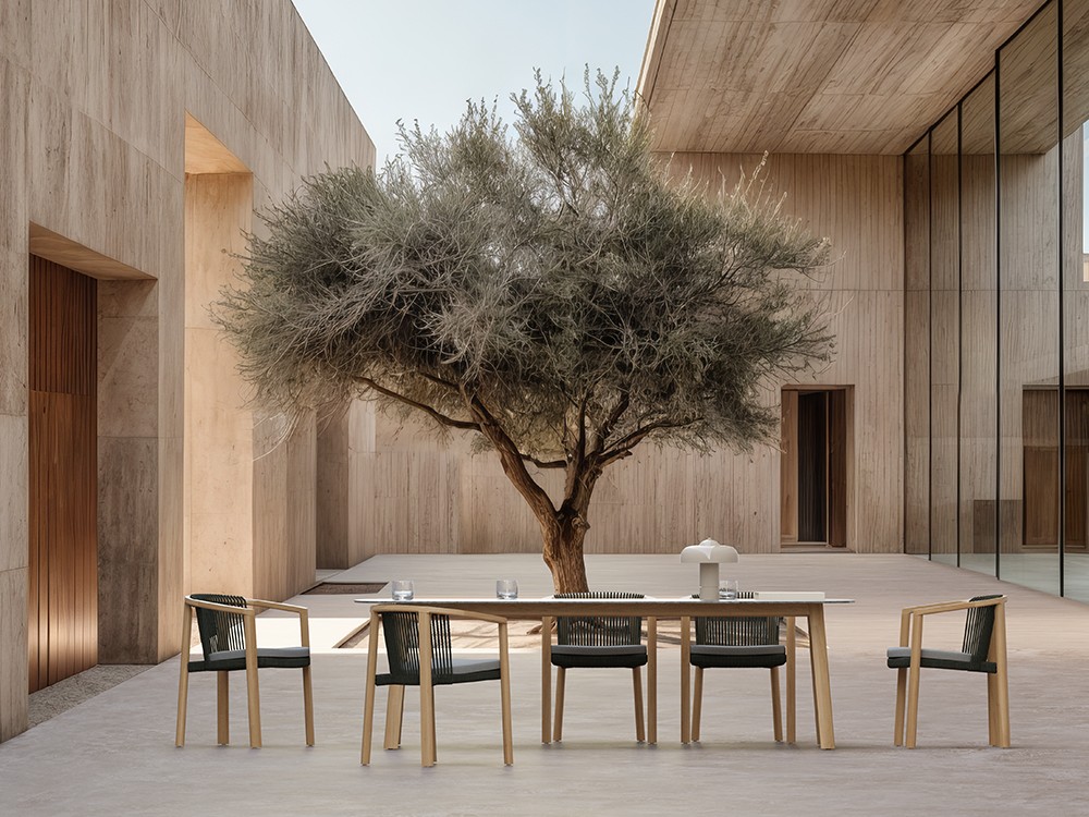 Mesa de comedor para terraza o jardín Lenis Dekton de SKLD muebles de exterior premium - 1