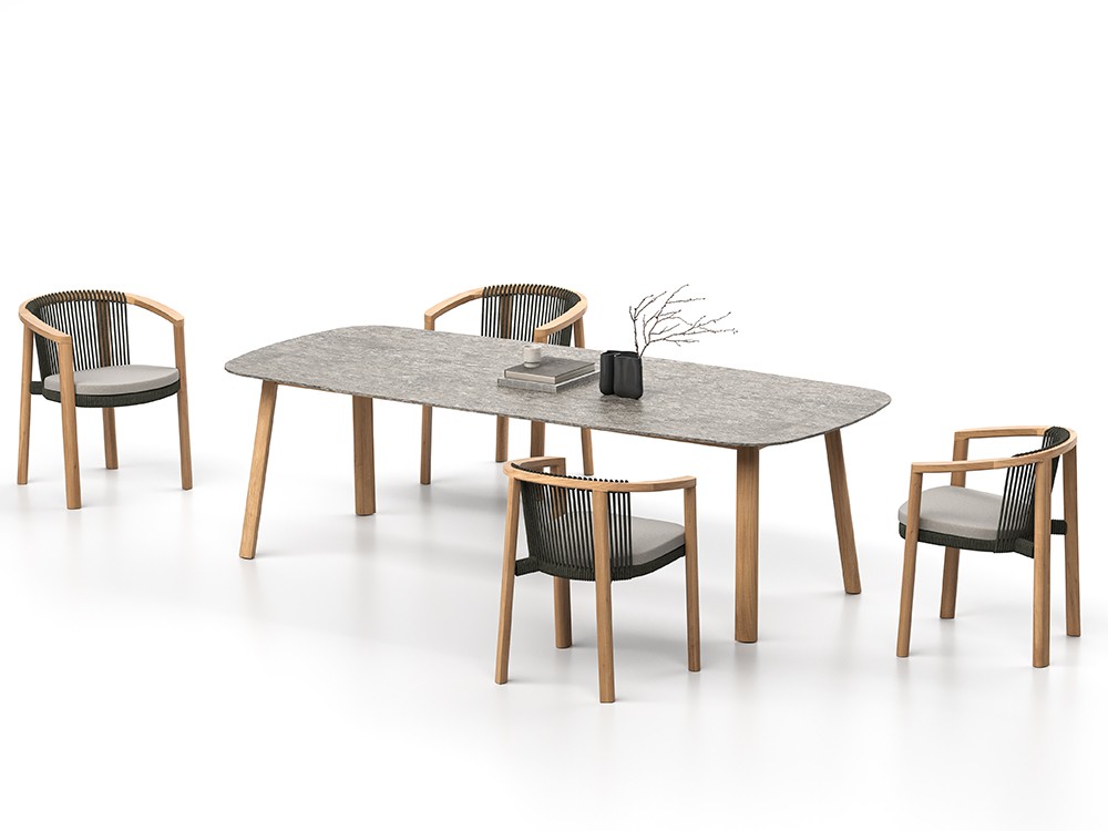 Mesa de comedor para terraza o jardín Lenis Dekton de SKLD muebles de exterior premium - 6