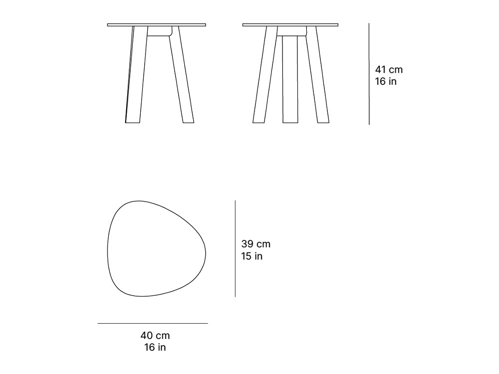 Mesa auxiliar para terraza o jardín Lenis Dekton de SKLD muebles de exterior premium - 3