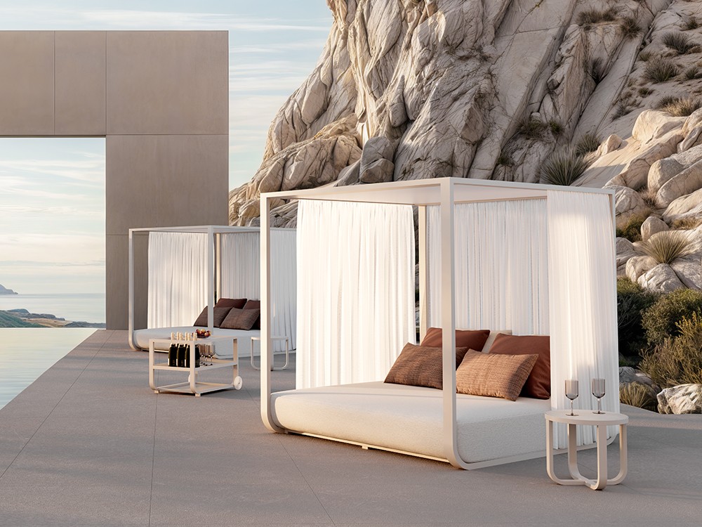 Cama Balinesa de aluminio para jardín  Ventus de SKLD muebles de exterior premium - 1