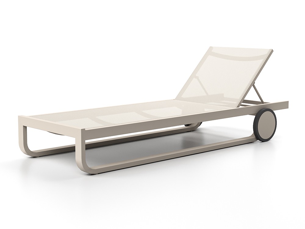 Tumbona reclinable con ruedas para terraza o jardín Ventus de SKLD muebles de exterior premium - 2