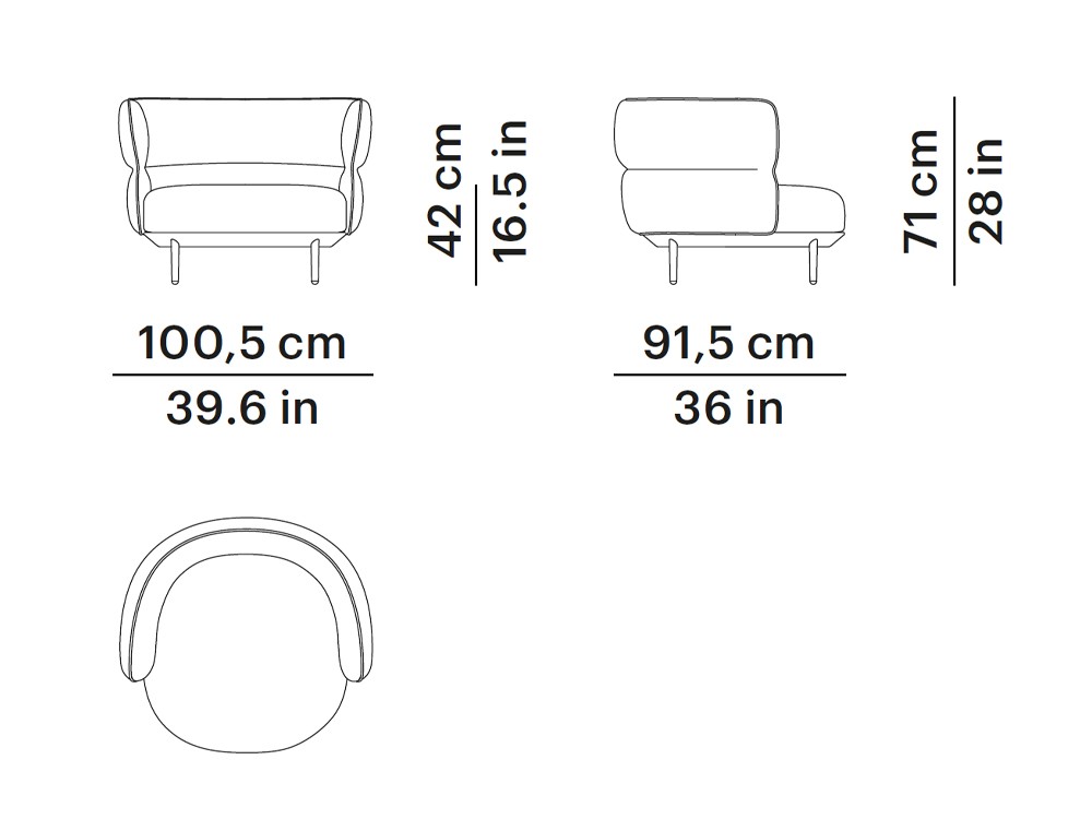 Sillón para salón exterior Amba Essences de Point muebles de jardín premium - 4