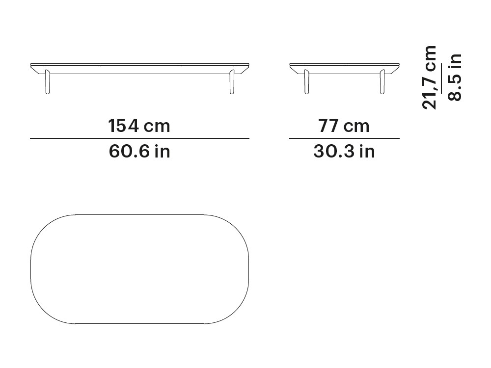 Mesa de centro cuadrada o rectangular para salón exterior Amba de Point muebles de jardín premium - 6