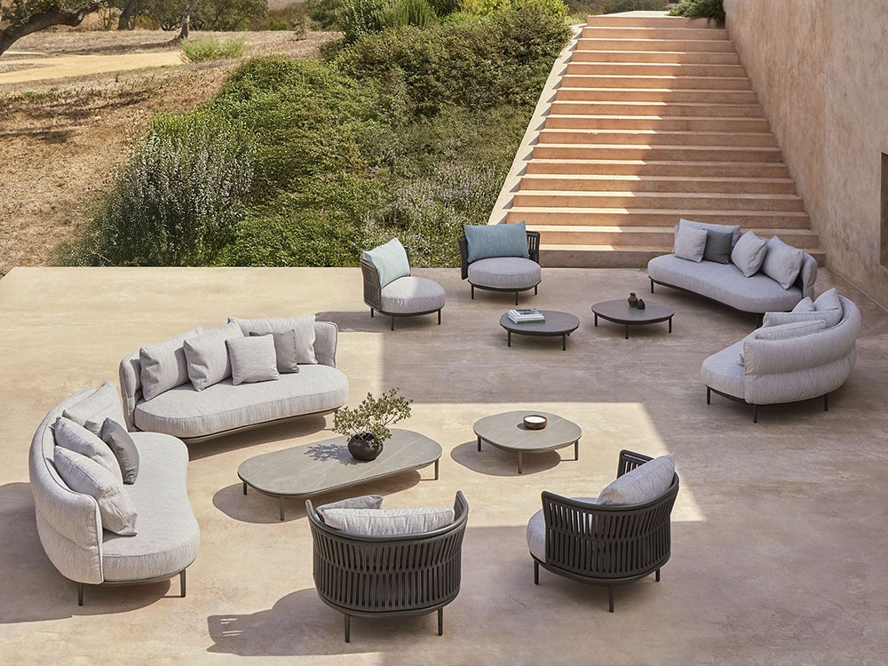 Mesa de centro cuadrada o rectangular para salón exterior Amba de Point muebles de jardín premium - 7