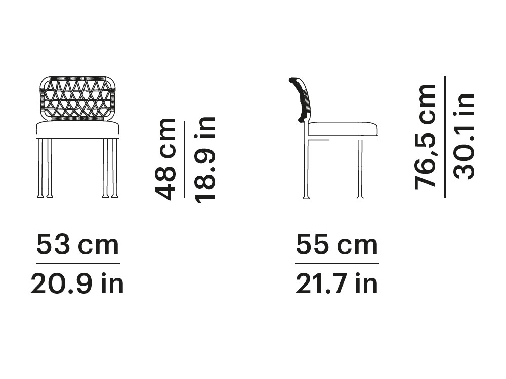Silla apilable para comedor exterior Curio de Point muebles para jardín premium - 4