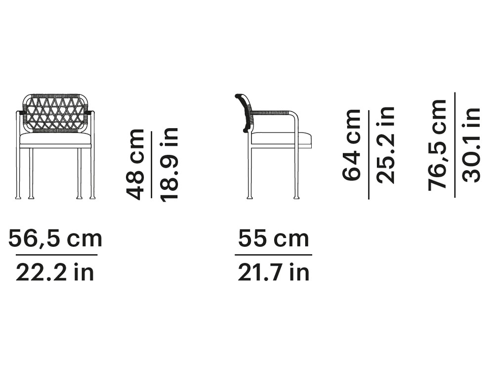 Sillón de comedor apilable Curio de Point muebles de exterior premium - 6