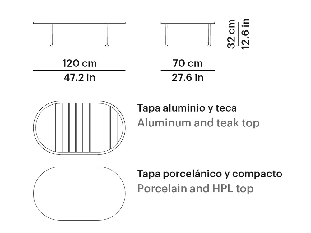Mesa de centro para salón exterior Curio de Point muebles de jardín premium - 4