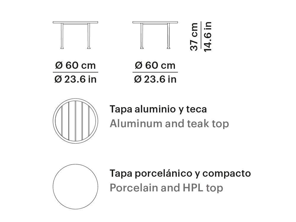 Mesa auxiliar para jardín Curio de Point muebles de exterior premium - 6