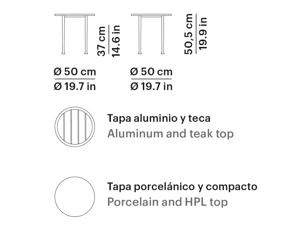 Mesa auxiliar para jardín Curio de Point muebles de exterior premium - 7