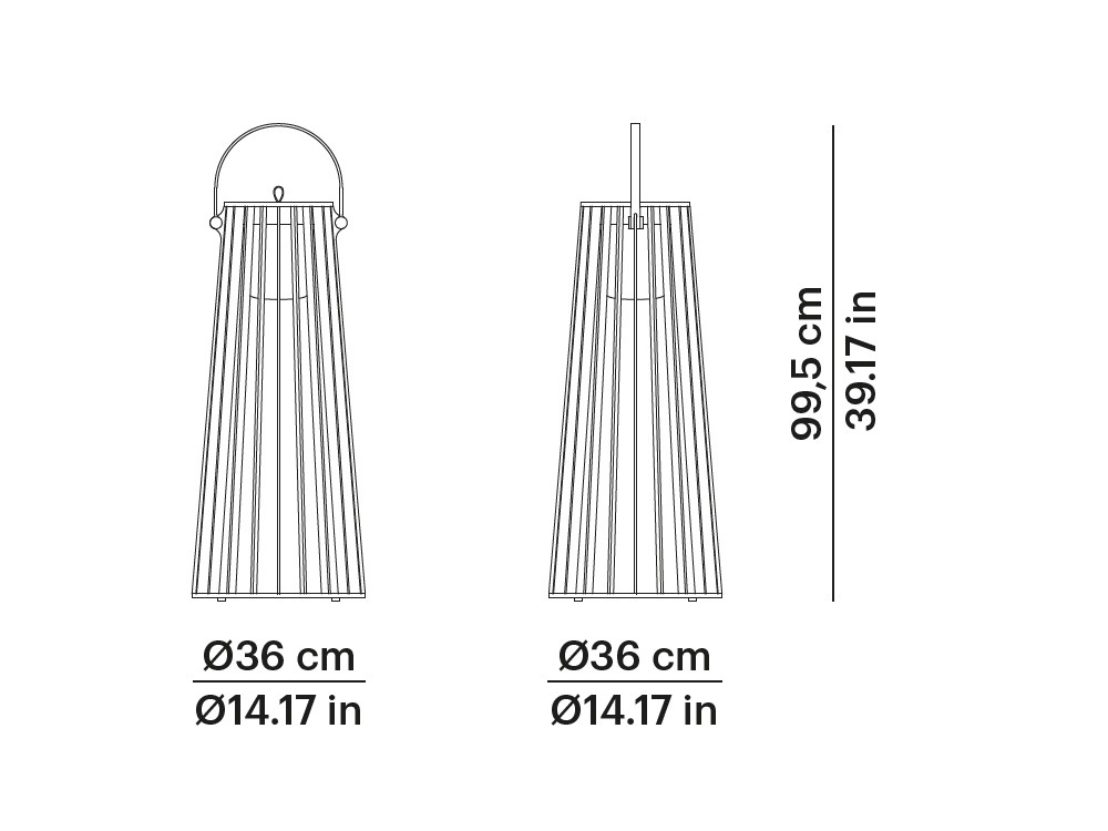 Lámpara de suelo Zuma L para jardín de Point muebles de exterior premium - 3