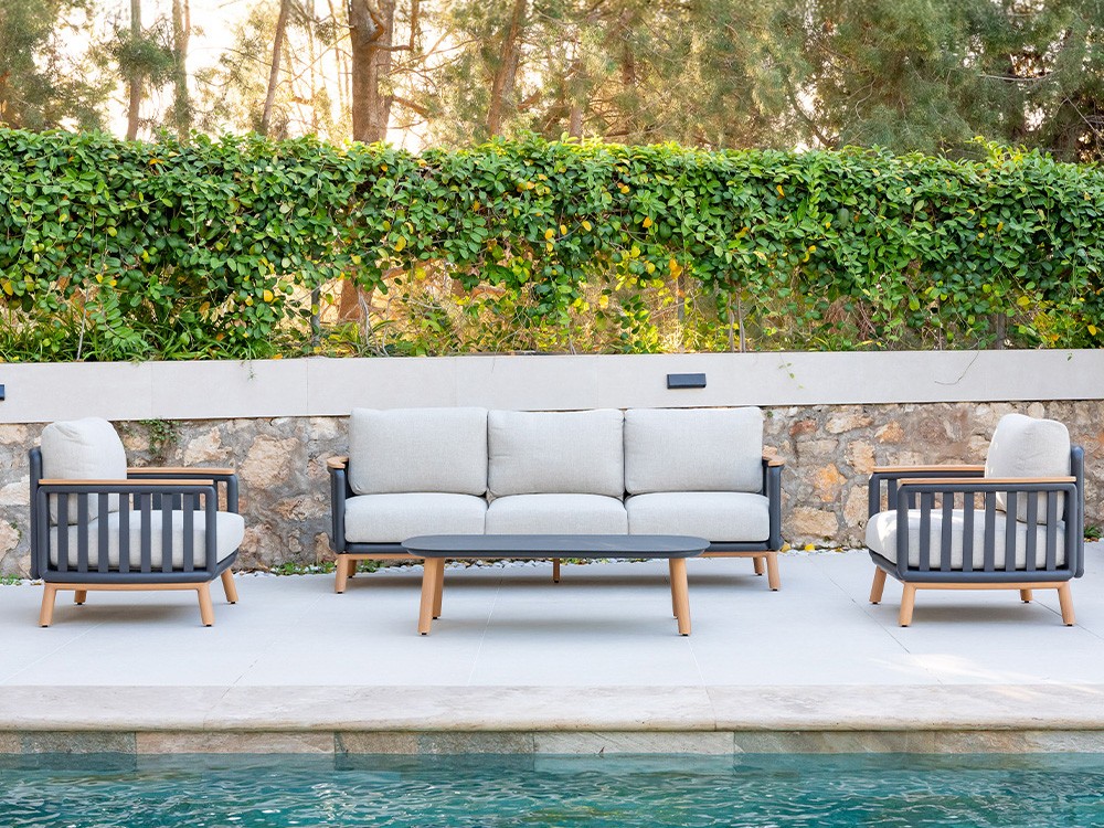 Conjunto de salón exterior de aluminio Riga Majestic Garden - 3