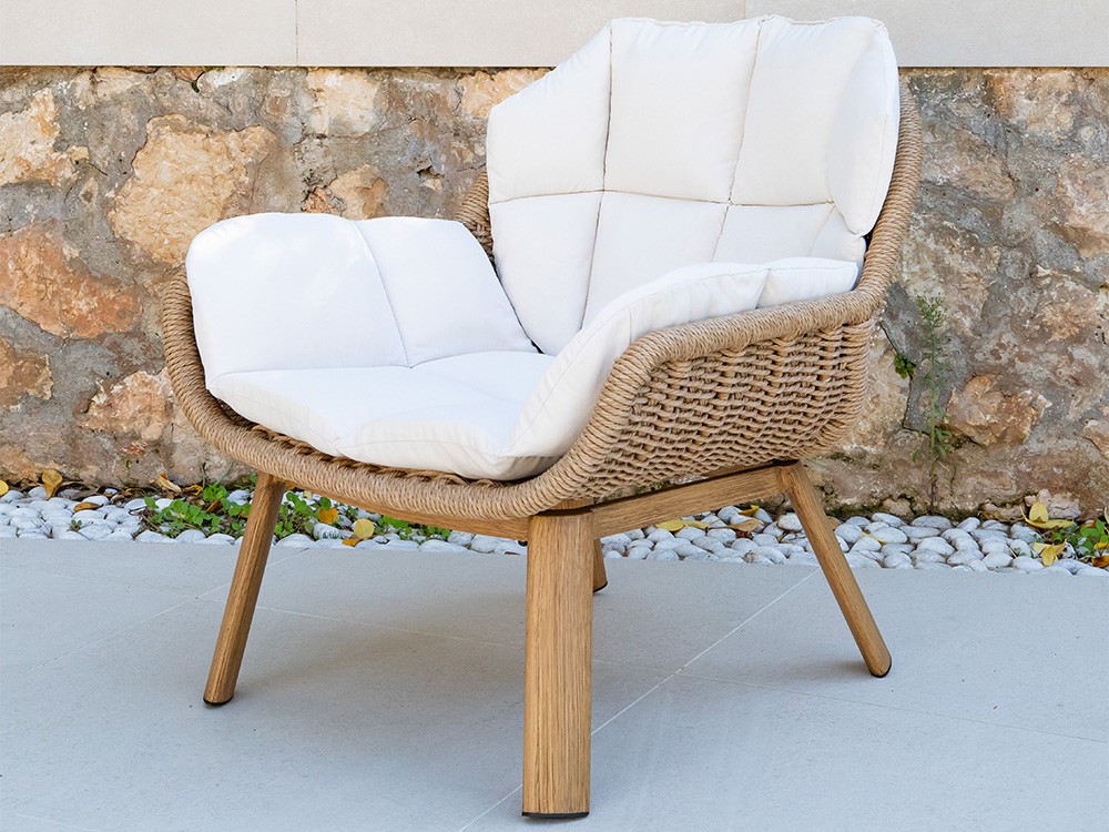 Butaca relax de aluminio y cuerda trenzada Victoria de Majestic Garden - 1