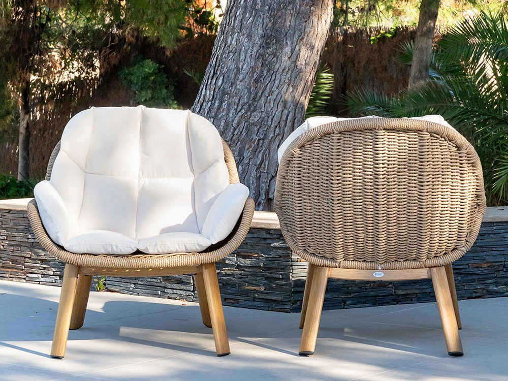 Butaca relax de aluminio y fibra sintética trenzada Victoria de Majestic Garden - 2