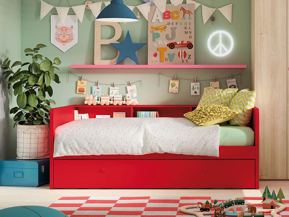 Cama nido con arrastre y estantería Playcore 04 Delulu Ros - 1