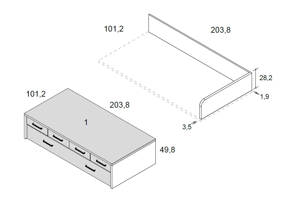 Cama compacta Zencore Delulu 09 Ros - 3