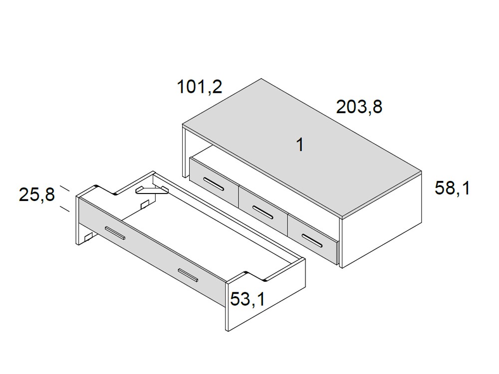 Bicama con escritorio Gorpcore Delulu 19 de Ros - 3