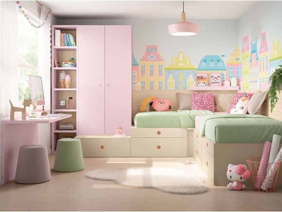 Dormitorio doble Kawaiicore Delulu 28 de Ros - 2