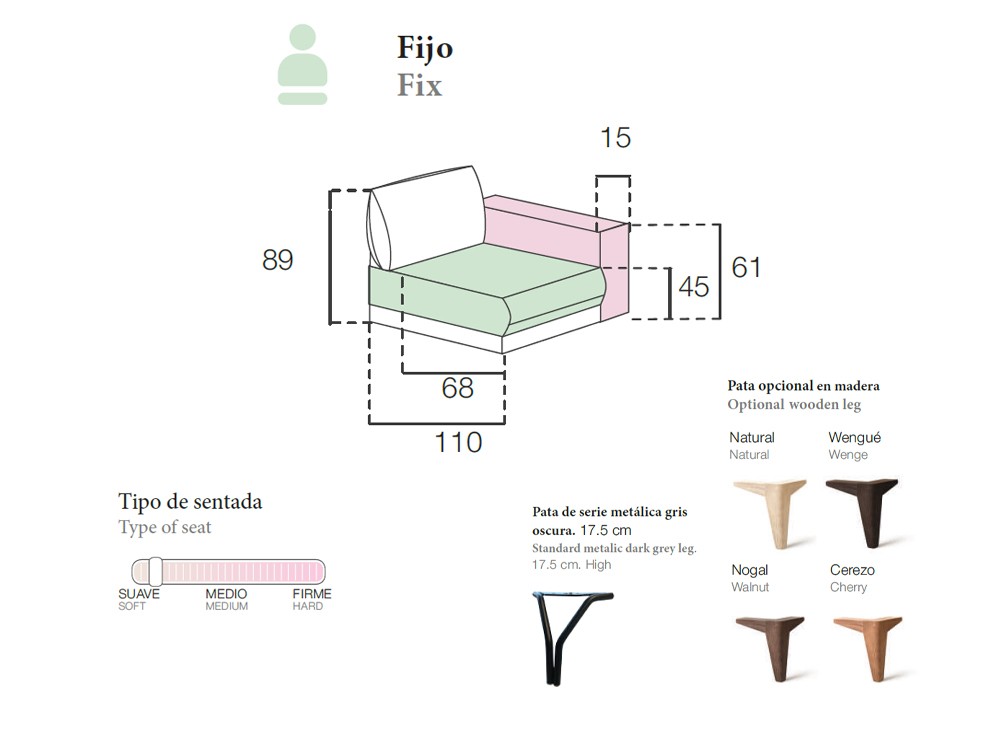 Sofá esquina fijo Michigan de Pedro Ortiz - 5