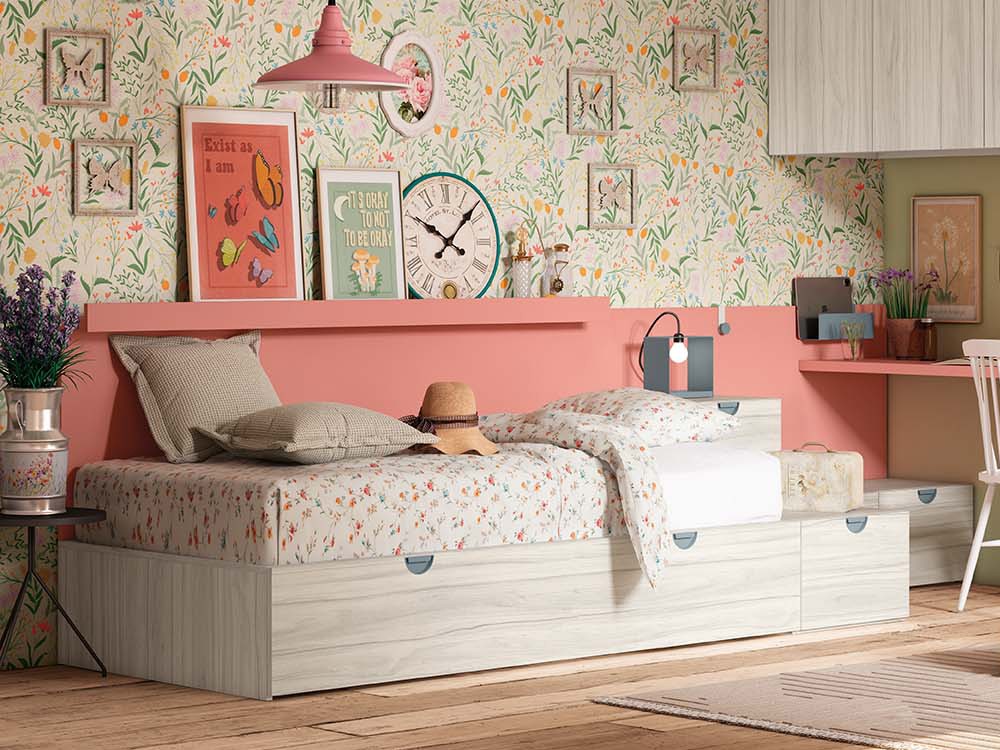 Cama con cajón Cottagecore Delulu 30 de Ros - 1