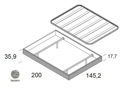 Cama aro tapizado royalcore Delulu 38 de Ros - 3