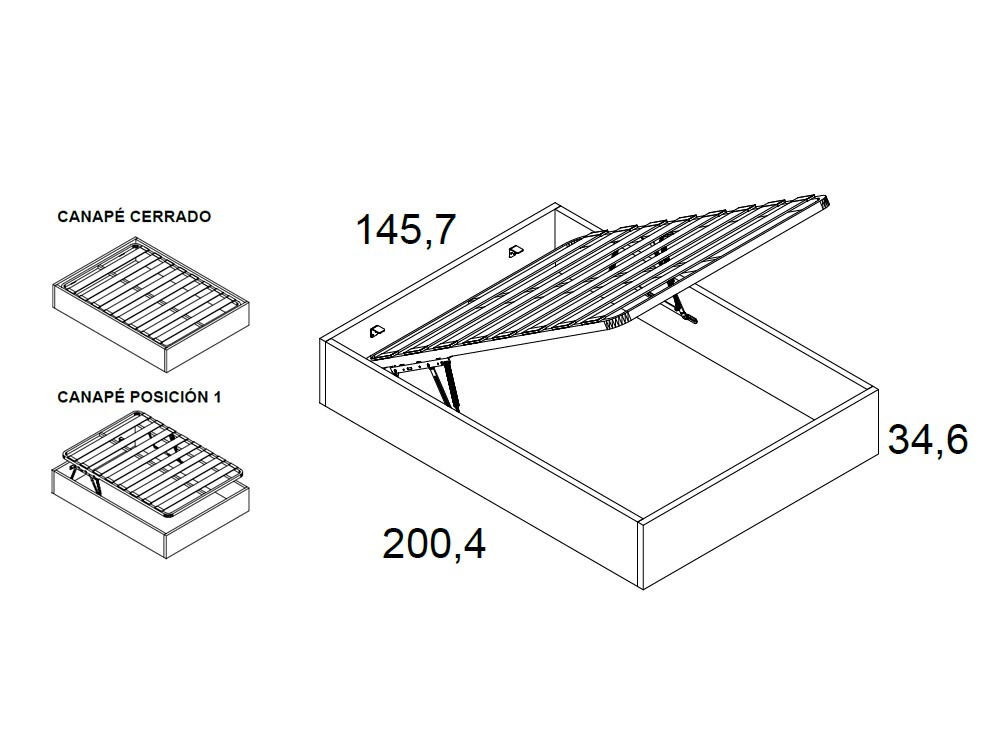 Cama canapé 135cm Gorpcore Delulu 39 de Ros - 4