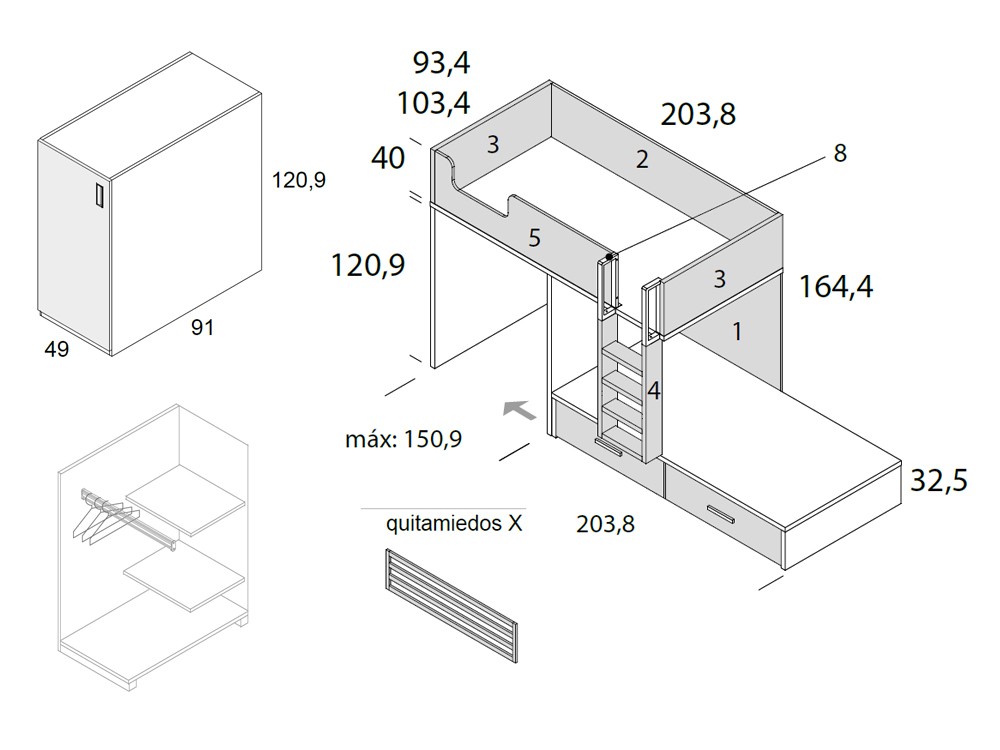 Cama tren Darkademia Delulu 53 de Ros - 3