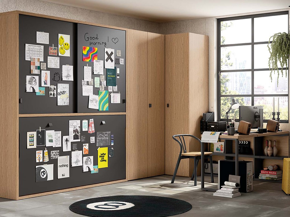 Cama abatible horizontal con armario Delulu 65 de Ros - 2