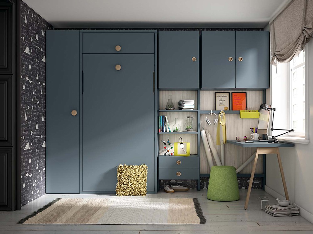 Cama abatible vertical con armario Delulu 66 de Ros - 2